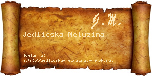Jedlicska Meluzina névjegykártya